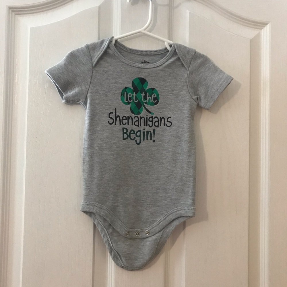 St. Patrick’s Day onesie, size 18M